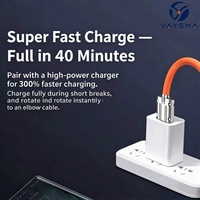Double 180 °   Câble USB-C rotatif, charge rapide PD 60W, connecteur en alliage de zinc avec lumière LED, câble en silicone pour téléphone, ordinateur portable, jeux