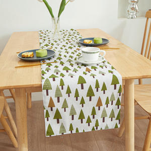 2024 Idyllique personnalisé imprimé lavable imperméable coton lin nappe chemins de table usage domestique en gros - Product Image 4