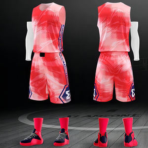 Setelan baju basket kustom pria, set seragam latihan nama tim kustom untuk pria - Product Image 3