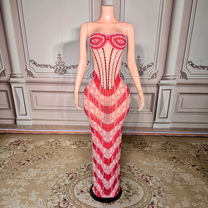 Elegant Styles for Business Buyers: Premium red diamante dress Collection