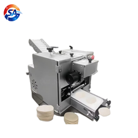 Machine automatique en acier inoxydable pour la fabrication de pâtes/ravioles rondes et carrées, idéale pour les empanadas et les chapatis, parfaite pour les petites entreprises.