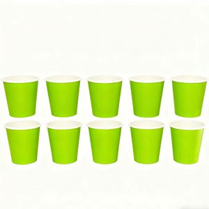 Gobelets en papier jetables personnalisables, écologiques, à paroi simple, colorés pour les fêtes et les célébrations - Product Image 5