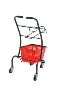 कस्टम जापानी शैली किराने की दुकान सुपरमार्केट खुदरा उत्पाद खाद्य पेय भंडारण टोकरी धातु शॉपिंग ट्रॉली कार्ट्स - Product Image 4