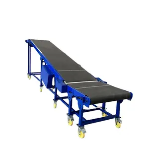 Customized Large Delivery Volume Portable Inclined PVK Belt Conveyor System For Warehouse Transportation