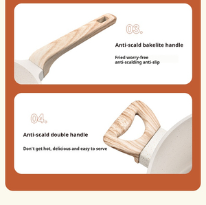 Cocina de diseño agradable de alta calidad, 5 uds., cacerola de aleación de aluminio de granito de Metal blanco, ollas y sartenes, juego de utensilios de cocina antiadherentes - Product Image 5