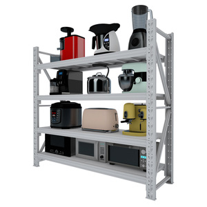 ชั้นวางของแบบคานยื่น คิม ซอก รับน้ำหนักได้ 500 กก. สำหรับงานหนัก ปรับความสูงได้ โครงเหล็กเคลือบสีขาว สำหรับจัดเก็บในคลังสินค้า - Product Image 5