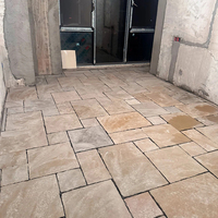 Tuiles en pierre de bloc moderne certifiées CE pour l'extérieur, pierre calcaire polie et roulée pour les façades de villas et d'hôtels, rustique, flammé, fendu, affiné