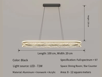 Lustre moderne de style italien de luxe pour comptoir de bar, lampe de plafond pour la maison, îlot, bureau, table à manger, décoration, éclairage suspendu
