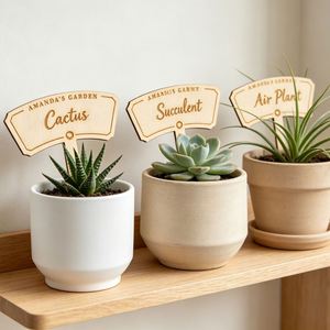 <b>Wooden</b> Handmade Plant Marker Personalised Garden <b>Stake</b> Custom Plant Label Flower Gift Tag Gardening Accessories Easy Install - Product Image 6