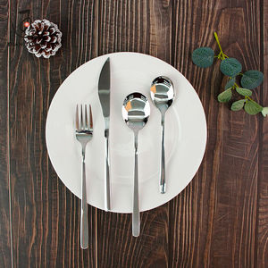 Bon Prix Vente en Gros Hôtellerie Restauration Couverts <span class=keywords><strong>de</strong></span> <span class=keywords><strong>Table</strong></span> Dîner <span class=keywords><strong>Couteau</strong></span> Fourchette Cuillère Ensemble Vaisselle Acier Inoxydable - Product Image 6