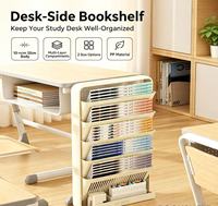 Étagère de bureau fine multi-niveaux Hot-Pick pour livres, documents, cahiers – Organisateur pour la maison, le bureau, l'étude et la chambre