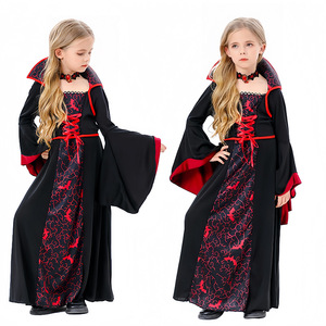 Nuovo arrivo <span class=keywords><strong>strega</strong></span> nera <span class=keywords><strong>Costume</strong></span> festa di Halloween bambini vestito da principessa ragazze eseguono abiti da ballo <span class=keywords><strong>Costume</strong></span> Cosplay - Product Image 1