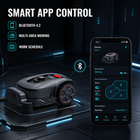 Tondeuse à gazon robotisée intelligente DONOL D-RLM01 pour jardin de 300 m² avec application Bluetooth et station de charge