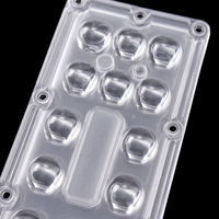 Modul Lensa LED Optik PC 28-in-1 Pabrik OEM 270x75mm Penutup Lampu Polikarbonat Transparan untuk Lampu Sorot Jalan dan Lampu High Bay
