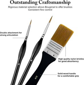 Nouvel ensemble de 32 pinceaux miniatures de précision pour gouache, acrylique, huile et aquarelle – Meilleures ventes pour artistes - Product Image 5