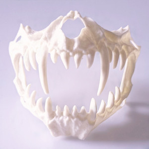 Masque de loup-garou noir en plastique, accessoire de costume d'Halloween, accessoire de fête effrayant - Product Image 2