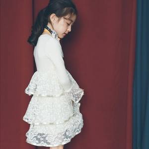 Robe pour fille enfant en tulle et dentelle superposée, style sexy et élégant, nouvelle collection Express - Product Image 3