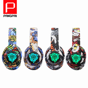 หูฟังบลูทูธ Pangpai P35 Graffiti ไร้สาย เสียงเบสสเตอริโอ พร้อมฟังก์ชั่นโทรออก ชาร์จด้วย Type C แบตเตอรี่ใช้งานได้ยาวนาน - Product Image 2