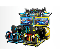 Machine d'arcade de course Speed Racer 2 joueurs, simulateur de conduite à double écran à monnayeur pour lieux de divertissement commerciaux intérieurs