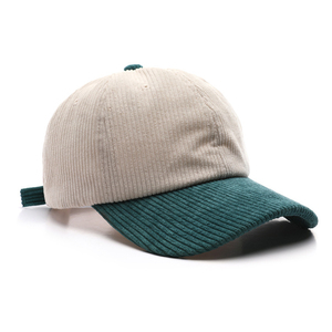 Casquette de baseball deux tons à 6 panneaux non structurés en velours côtelé avec broderie personnalisée <span class=keywords><strong>sur</strong></span> <span class=keywords><strong>mesure</strong></span> - Product Image 2