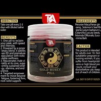 Prix d'usine en gros, pilules de renforcement masculin à base de maca premium pour adultes, best-seller, or, pour l'énergie et les compléments de performance