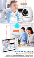 Nouveau 5 pouces bébé moniteur caméra 720p vidéo numérique bébé moniteur avec caméra audio bidirectionnel 3500 mahDétection de température