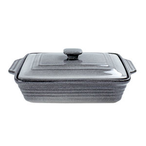 Cacerola Rectangular de cerámica 2024 con tapa <span class=keywords><strong>UNICASA</strong></span> 3.2qt Cazuela cubierta Esmalte reactivo Niebla Gris 9x13 Plato para hornear - Product Image 1