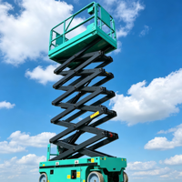 Table élévatrice à ciseaux électrique, plateforme en acier, capacité 110 kg, hauteur maximale 3,5-14 m, équipement de manutention