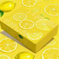Caja de Regalo para Fruta de Limón, Diseño de Máquina Voladora, Cartón Corrugado Personalizado con Personalización Creativa