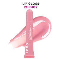 Huile à lèvres personnalisée en gros avec logo, hydratante, non-collante, multivitaminée, à l'huile de jojoba, effet gloss