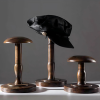 Magasin de vêtements pour femmes chapeau bois présentoir fenêtre affichage accessoires porte-chapeau tête factice perruque hommes et femmes accessoires porte-chapeau