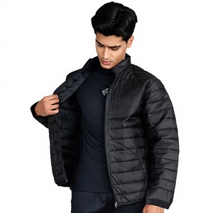 Chaqueta Acolchada con Capucha para Hombre, 100% Poliéster, Resistente al Agua, Ligera, Acolchada, Abrigo de Invierno con Aislamiento Térmico para Senderismo - Product Image 1
