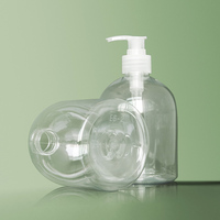 Meilleure vente 500ml bouteille en plastique transparente 17 oz pour désinfectant pour les mains lessive pour animaux de compagnie savon liquide beauté soins personnels shampooing
