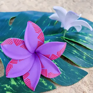 Yeni varış Tiare köpük çiçek, 3.3 "kulak çiçek saç çekme/tahiti gardenya, fırıldak Tiare Hawaiian Hula dans çiçekler