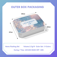 Vendeeni Nouvelle Arrivée Gel Réfléchissant Disco Pat Panting Collection 9 Couleurs OEM 5 Effets Pat Pat Ombre Gel Vernis à Ongles Coffret