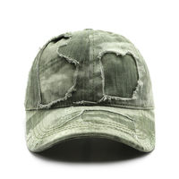 Casquettes de baseball de sport à bord incurvé non structuré en coton lavé brodé en détresse 6 panneaux Chapeaux de papa vintage