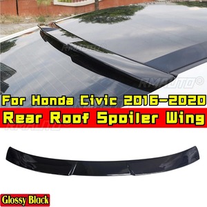 สปอยเลอร์หลังคา Civic สีดำเงา สไตล์สปอร์ต ชุดแต่งสปอยเลอร์หลังคาสำหรับ Honda Civic รุ่นที่ 10 ปี 2016-2020 อุปกรณ์ตกแต่งรถยนต์ - Product Image 3