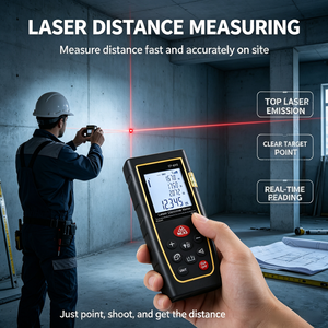 Télémètre <span class=keywords><strong>laser</strong></span> à mesure continue, mesure numérique de la distance, de la surface et du volume, fonctions Pythagore, minimum, maximum, addition, soustraction, 100m ±1.5mm - Product Image 1