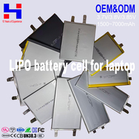Paket Baterai Sel Lithium Semi-Solid State Kapasitas Tinggi 3500mAh Custom 3.2V 3.6V 3.7V 3.8V 3.85V 4.2V 4.35V 4.4V untuk Laptop