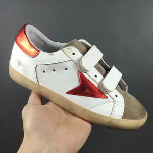 Baskets en cuir véritable rétro automne-été pour femmes, chaussures plates de sport <span class=keywords><strong>Superstar</strong></span> de marques de créateurs pour enfants et hommes - Product Image 5