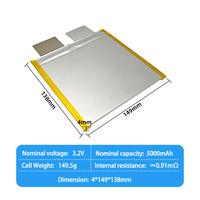 Cellule lithium-ion 3,2V 5Ah à décharge rapide 45C, 7000 cycles, -40°C ℃ ~60 ℃   Batterie LFP Lifepo4 3.2v 5000mAh en forme de pochette pour drone UAV