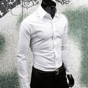 Camisas de Manga Larga para Hombre RNSHANGER, Tallas M-5XL, 17 Colores, Camisa Casual Sólida para Fiesta con Cuello Camisero, Diseño Formal de Negocios para Primavera - Product Image 3