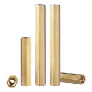 C3604 Hpb58-3 H58 Brass Nickel Plated Hex <b>Standoff</b> Fully Threaded Isolation Spacer Circuit Board Support Stud for Mainboard M2 - Product Image 1