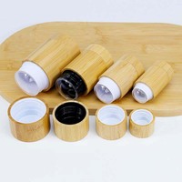 Tube en bambou écologique de 30g avec bouchon à vis personnalisable et design twist-up, pour déodorant en stick