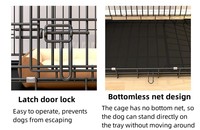 La caisse pour chien Kingtale nouvellement améliorée à porte simple et double comprend un panneau de séparation des pieds de protection du sol anti-fuite