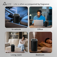 Diffuseur d'huiles essentielles sans eau 2000mAh, diffuseur d'arômes portable pour voiture, maison, bureau avec minuterie, pulvérisation silencieuse