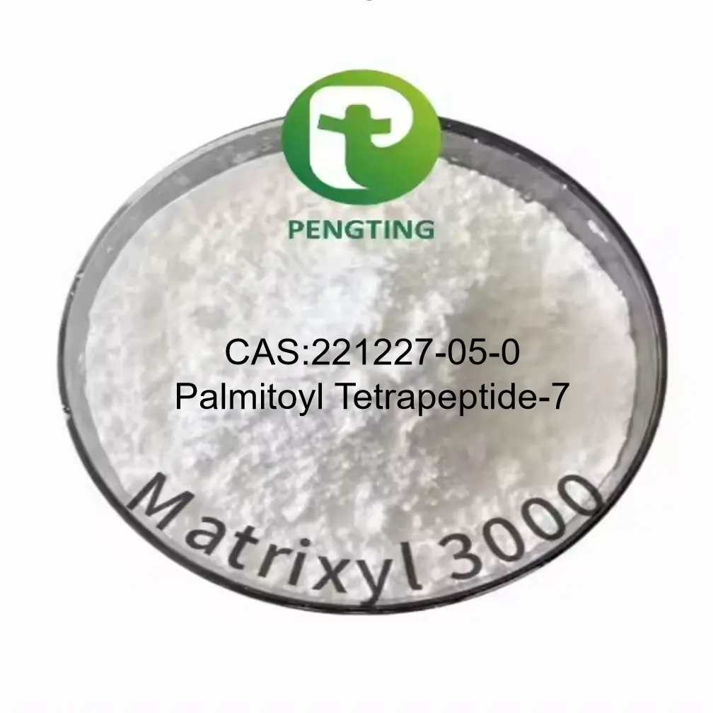 Chemical Peptides Cosmetic Raw Bulk peptides raw material CAS 221227-05-0 Matrixyl 3000 /Palmitoyl Tetrapeptide-7 peptide powder