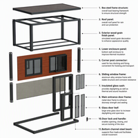 Maison conteneur de luxe personnalisée, extensible et pliable, fabriquée en Chine, 20ft 30FT 40FT, maisons préfabriquées avec chambre, mini-maison pliable