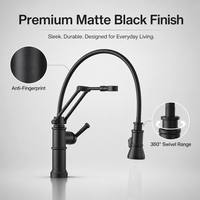 Robinet de cuisine multifonctionnel extractible avec poignée ergonomique intégrant des fonctions d'eau chaude et froide