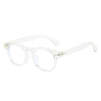 Nouvelles lunettes anti-lumière bleue TR90 pour hommes et femmes, style preppy à rivets, effet amincissant du visage, lunettes de protection pour ordinateur